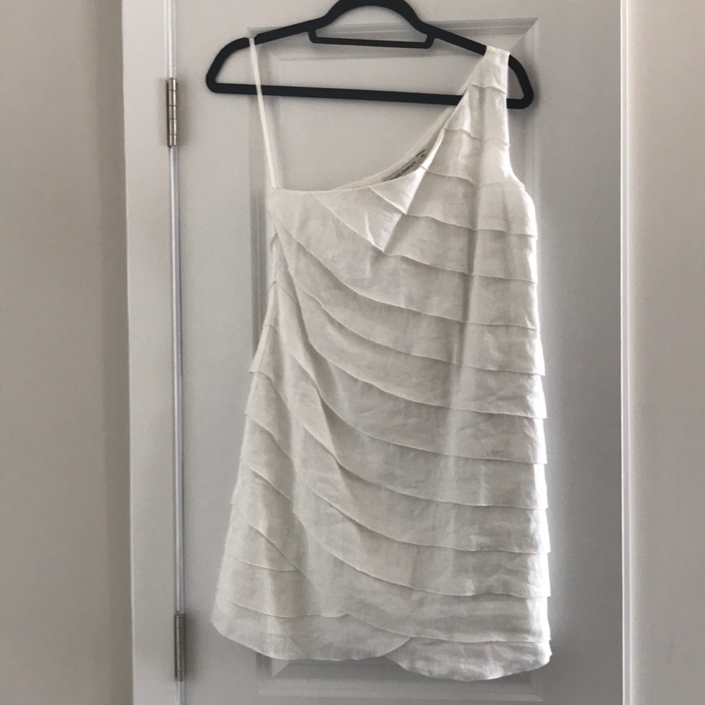 ISLAND COMPANY WHITE LINEN DRESS